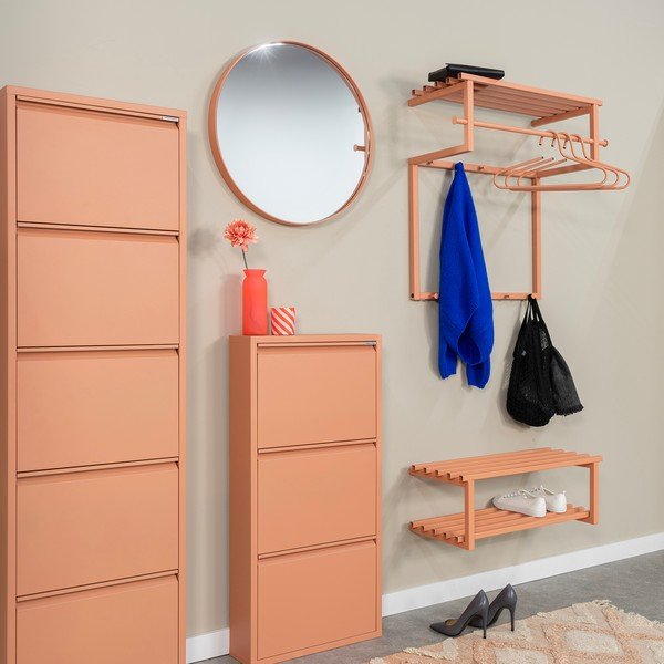 Lazacszínű fém fali fogas polccal 76 cm Rizzoli – Spinder Design-image-1