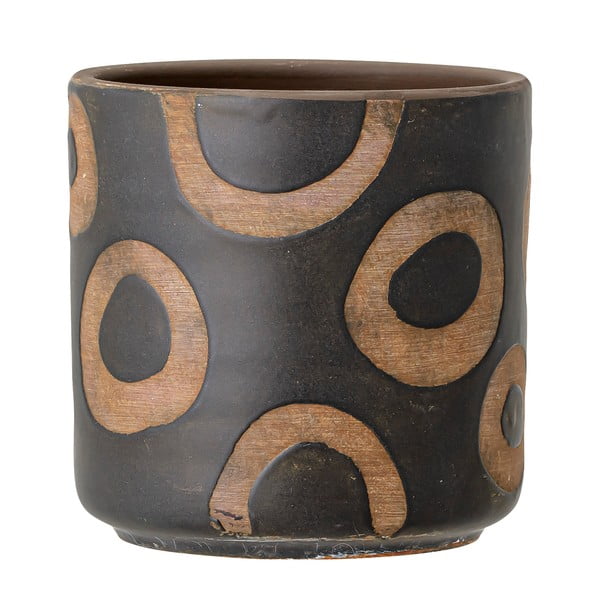 Avo fekete terrakotta virágcserép, magasság 12 cm - Bloomingville-image-2