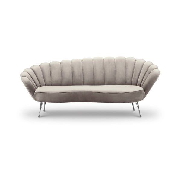 Varenne bézs bársony aszimmetrikus kanapé, 224 cm - Interieurs 86
