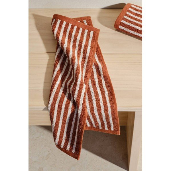 Konyakbarna-krémszínű pamut törölköző szett 2 db-os 30x50 cm Dixie – Jotex-image-1