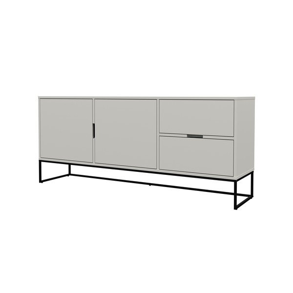 Lipp szürke tálalószekrény fekete fémlábakkal - Tenzo-image-3
