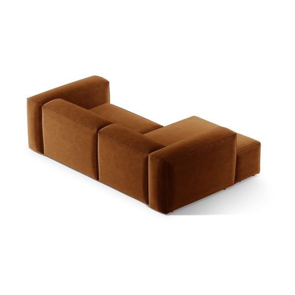 Téglavörös sarokkanapé (bal oldali-heverő résszel) Bergamo – Cosmopolitan Design-image-4