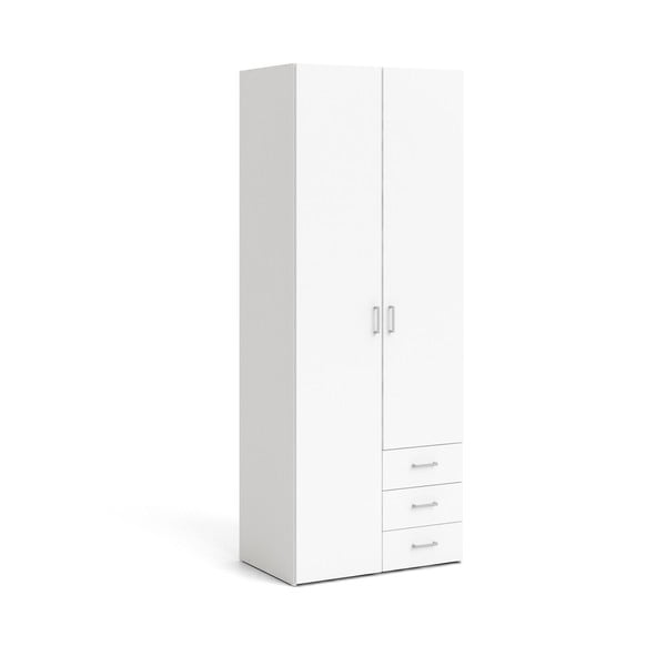 Fehér ruhásszekrény 78x200 cm Space – Tvilum-image-2