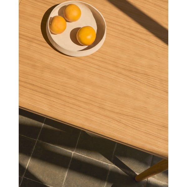 Bővíthető étkezőasztal hosszabbító asztallappal tölgyfa dekorral 90x200 cm Lenon – Kave Home-image-3