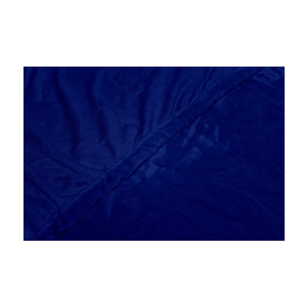 Sötétkék kétszemélyes mikroplüss lepedő, 180 x 200 cm - My House-image-1