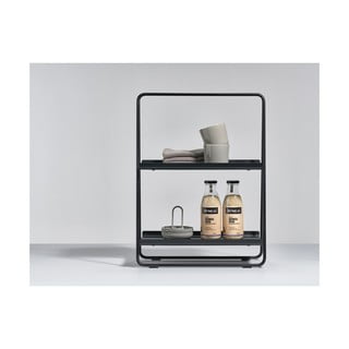 Fekete fém polcos állvány 43x58 cm A-Table – Zone