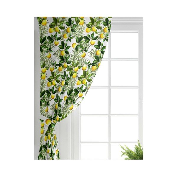 Sárga-zöld függöny 140x260 cm – Mila Home-image-2