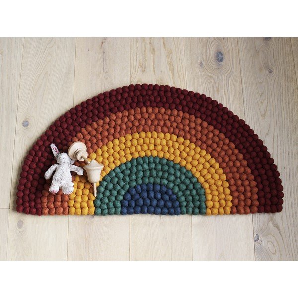 Ball Rugs Rainbow Multi golyós, gyapjú gyerekszőnyeg - Wooldot-image-4