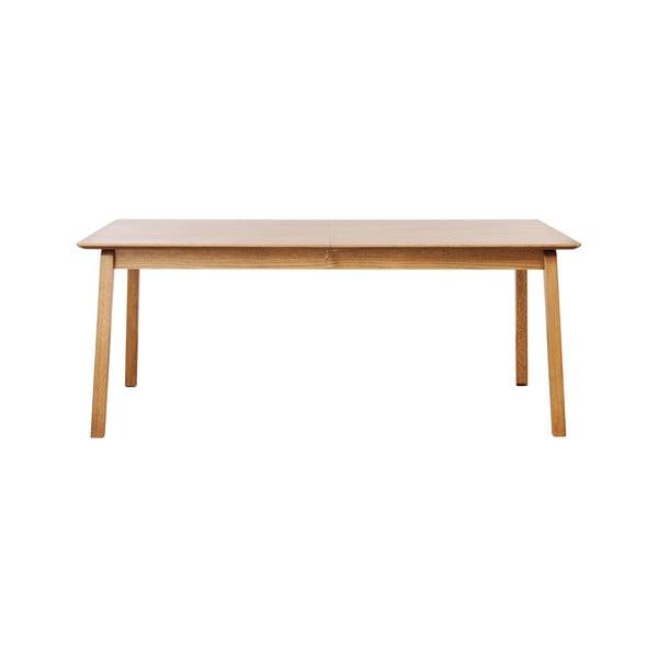 Bővíthető étkezőasztal tölgyfa dekoros asztallappal 95x190 cm Bari – Unique Furniture