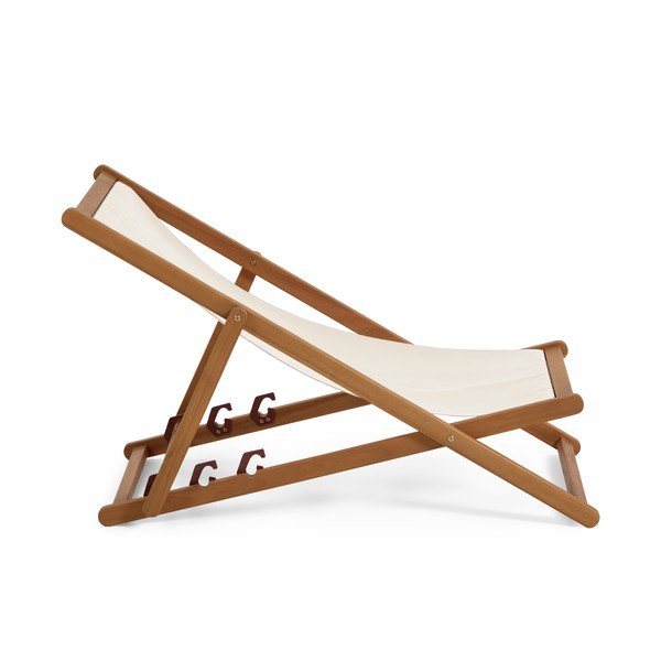 Adredna krémszínű akácfa összecsukható strand szék - Kave Home-image-4
