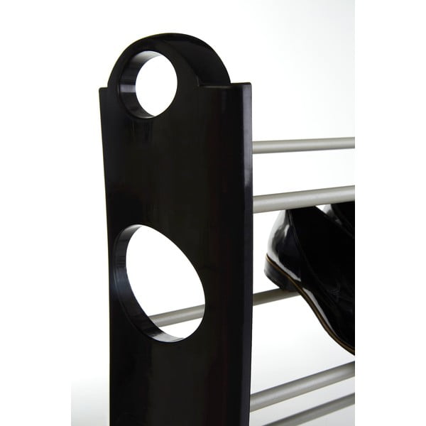 Fekete-ezüstszínű fém cipőtartó állvány Tavia – Premier Housewares-image-3