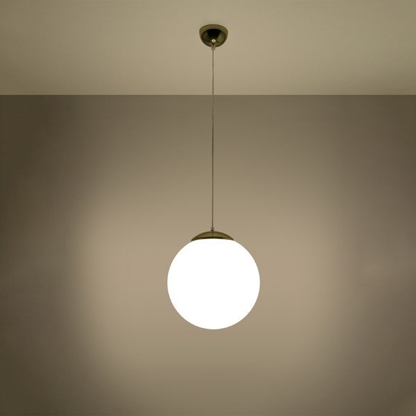Aranyszínű függőlámpa üveg búrával ø 30 cm Cezab – Sollux-image-3
