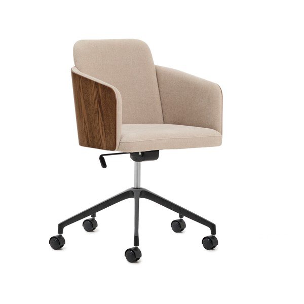 Barna kárpitozott irodai szék Madai – Kave Home