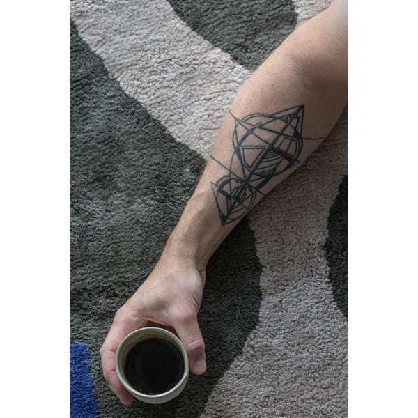 Sötétzöld mosható pamut szőnyeg 50x80 cm Figura – Mette Ditmer Denmark-image-2