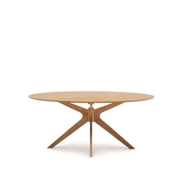 Étkezőasztal tölgyfa dekoros asztallappal 110x180 cm Naanim – Kave Home