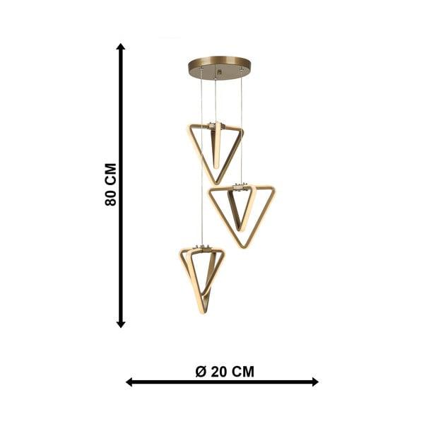 Bronzszínű fém LED függőlámpa ø 20 cm Baris – Squid Lighting-image-4