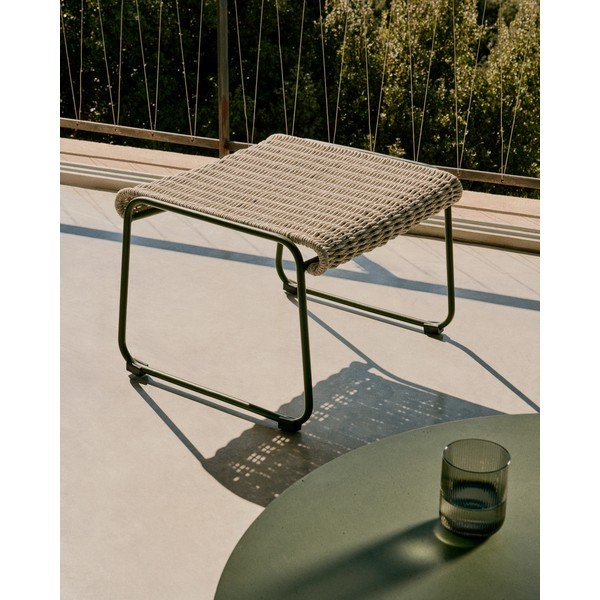 Szürkészöld kerti puff Maurina – Kave Home-image-4