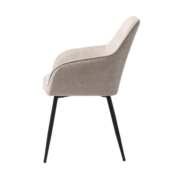 Bézs kárpitozott karfás étkezőfotel Nolan – Unique Furniture-image-3
