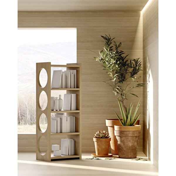 Bau könyvespolc tölgyfa dekorral - Woodman-image-2