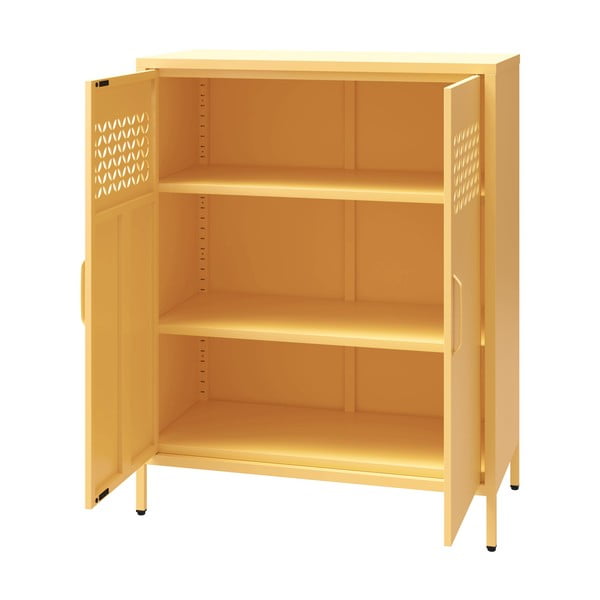 Sárga fém szekrény 80x102x40 cm Annie – Støraa-image-3