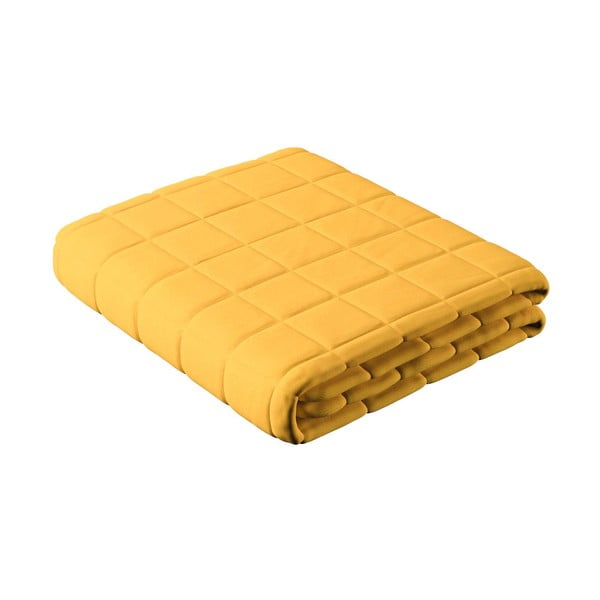 Sárga steppelt ágytakaró franciaágyra 170x210 cm Lillipop - Yellow Tipi