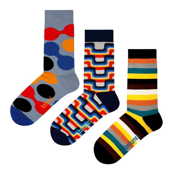 The 70s 3 pár zokni ajándékcsomagolásban, méret 36 - 40 - Ballonet Socks