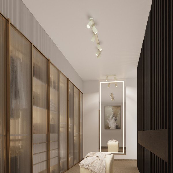 Krémszínű spotlámpa 6,5x30 cm Gleam – Sollux-image-2