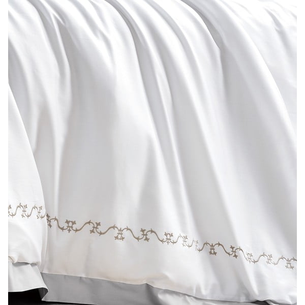 Fehér hatrészes  kétszemélyes-hosszabbított pamut-szatén ágyneműhuzat lepedővel 240x220 cm Diana – Mila Home Luxury-image-4