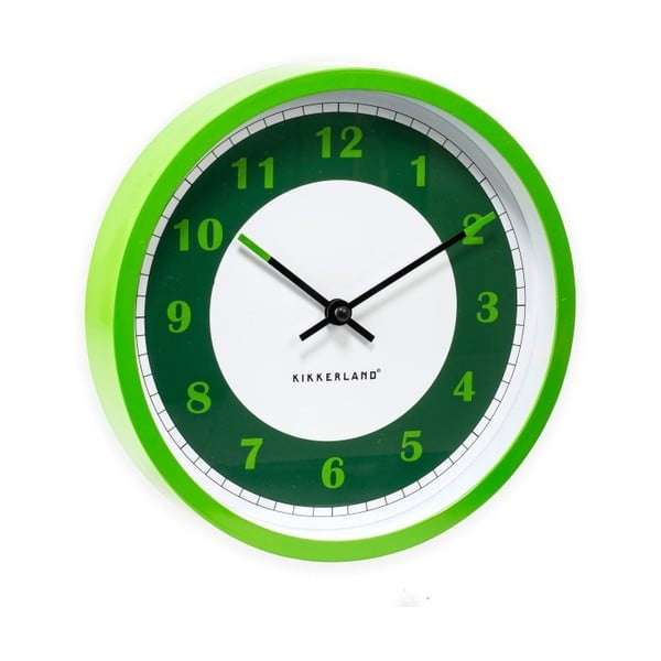 Time zöld-fehér fali óra - Kikkerland