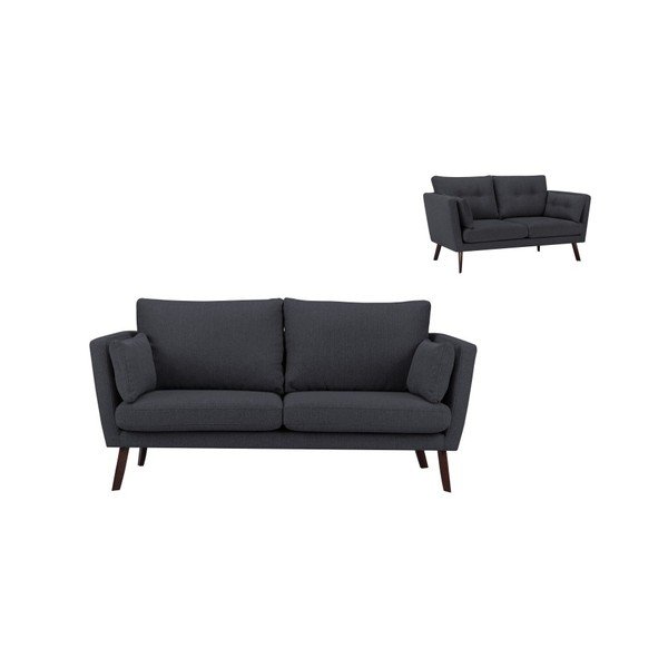 Elena sötét szürke háromszemélyes kanapé - Mazzini Sofas-image-1