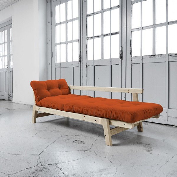Step Natural/Orange kinyitható kanapé - Karup-image-2