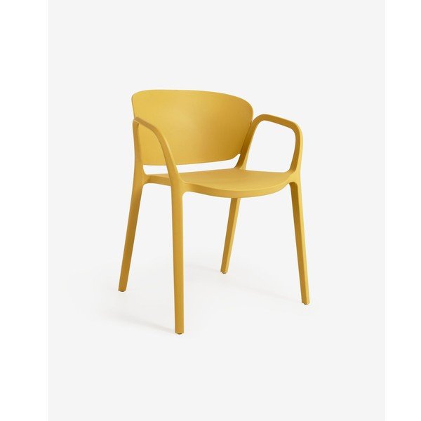 Sárga műanyag kerti szék Ania – Kave Home-image-4