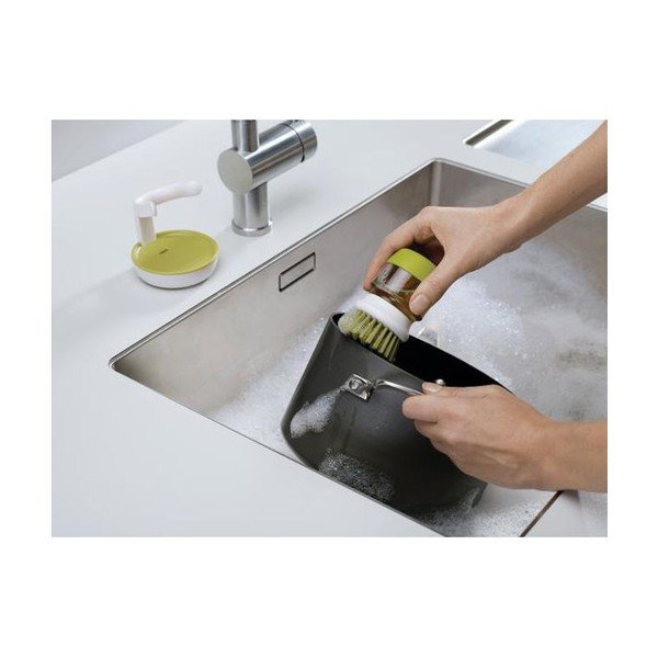 Palm Scrub zöld mosogatókefe, adagolóval és állvánnyal - Joseph Joseph-image-2