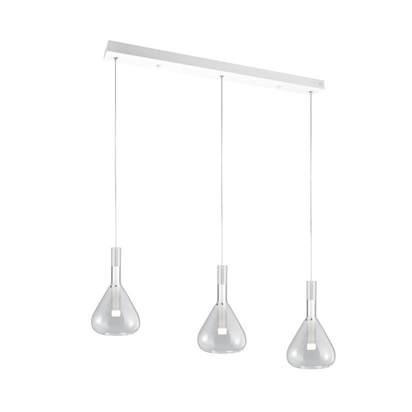 Fehér LED függőlámpa üveg búrával Cipera – CINQUE