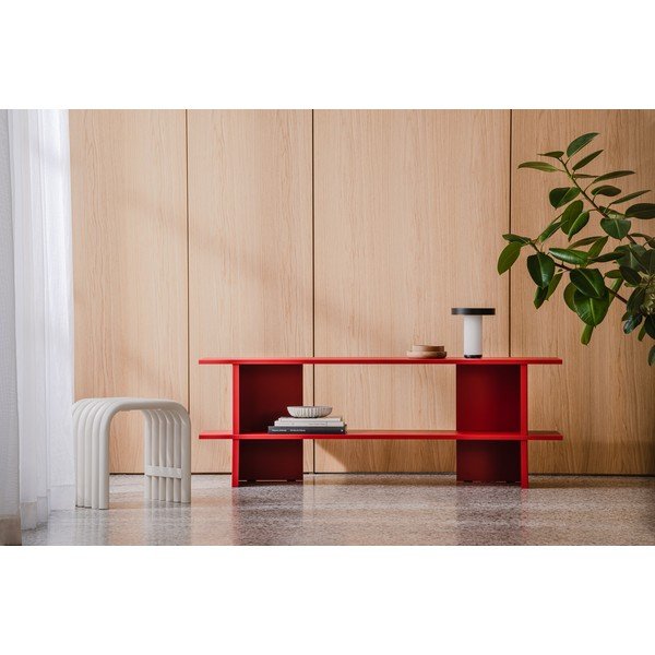 Piros fém polcos állvány 160x57x37 cm Hes – noo.ma-image-4