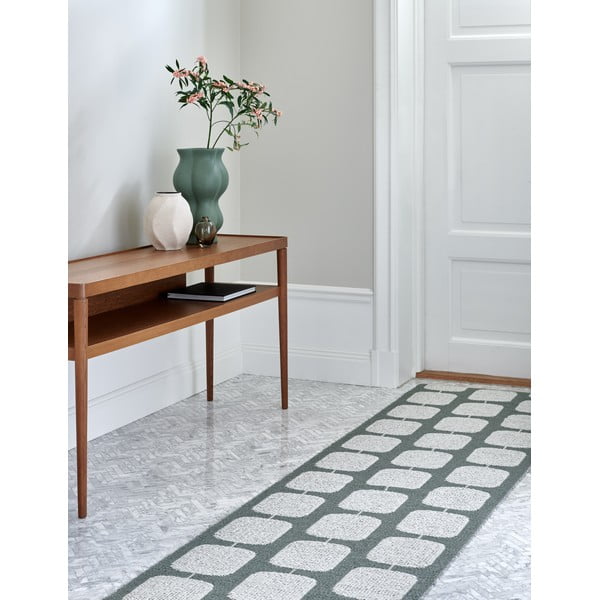 Zöld-krémszínű kültéri-beltéri futószőnyeg 70x300 cm Sten Army – Pappelina-image-3