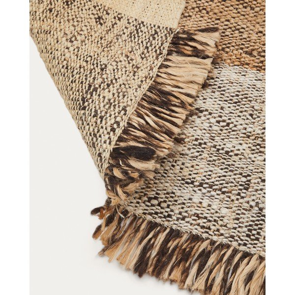 Bézs kétoldalas kézi szövésű juta szőnyeg 160x230 cm Sully – Kave Home-image-3