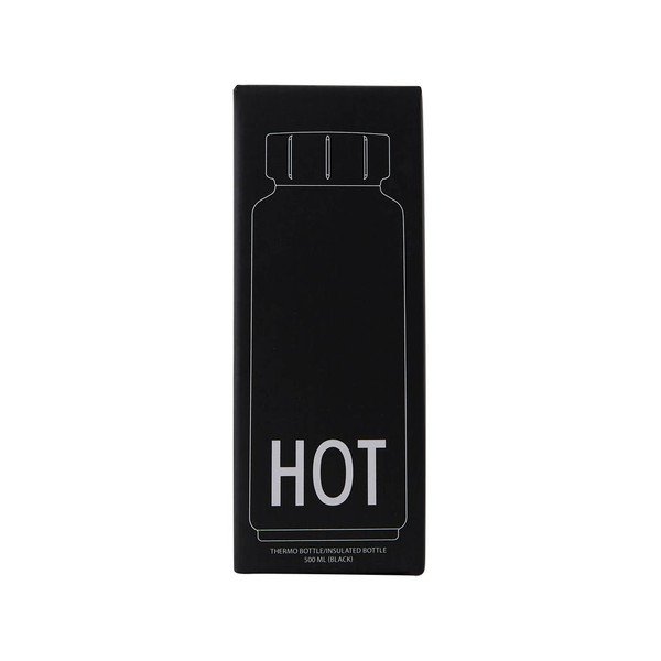 Hot fekete termosz, 500 ml - Design Letters-image-2
