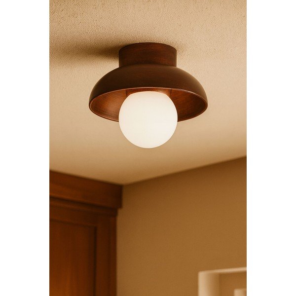 Barna mennyezeti lámpa üveg búrával ø 24 cm Elsa – Opviq lights-image-2