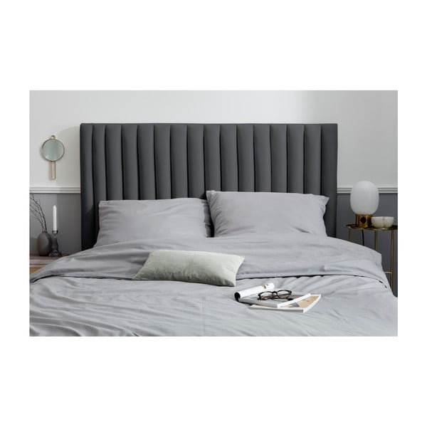 Antracitszürke kárpitozott ágytámla 160x120 cm NJ - Cosmopolitan Design-image-3