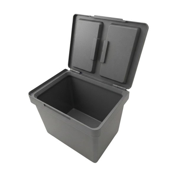 Szürke műanyag szelektív-beépíthető szemetes 3x12 l Metropolis Flip-up – Elletipi-image-4