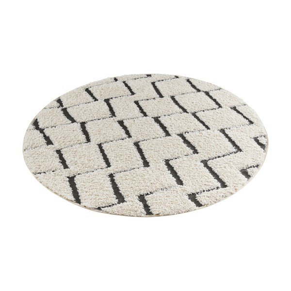 Handira fekete-bézs szőnyeg, ⌀ 160 cm - Mint Rugs-image-2