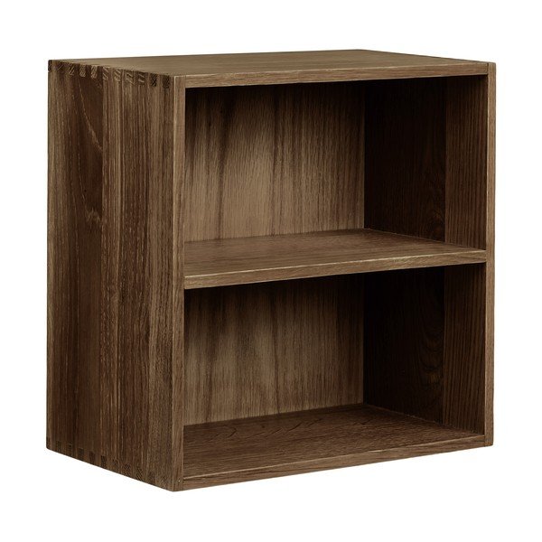 Sötétbarna többszintes tölgyfa fali polc 30 cm Townsville – House Nordic
