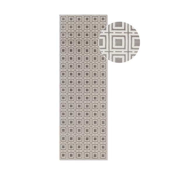 Szürke-krémszínű futószőnyeg 80x240 cm Perles Howlite – Elle Decoration