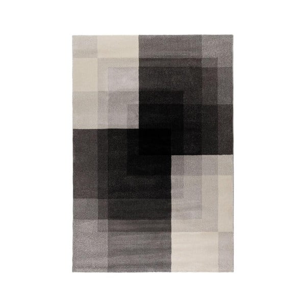 Plaza szürke-fekete szőnyeg, 120 x 170 cm - Flair Rugs