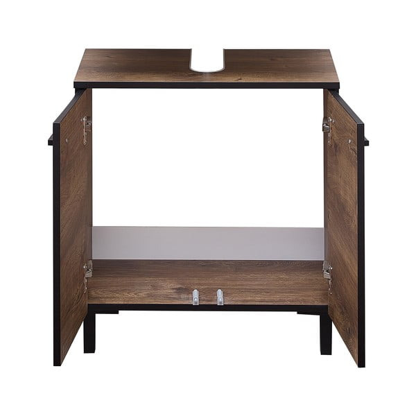 Barna mosdó alatti szekrény tölgyfa dekorral 60x53 cm Set 374 - Pelipal-image-3