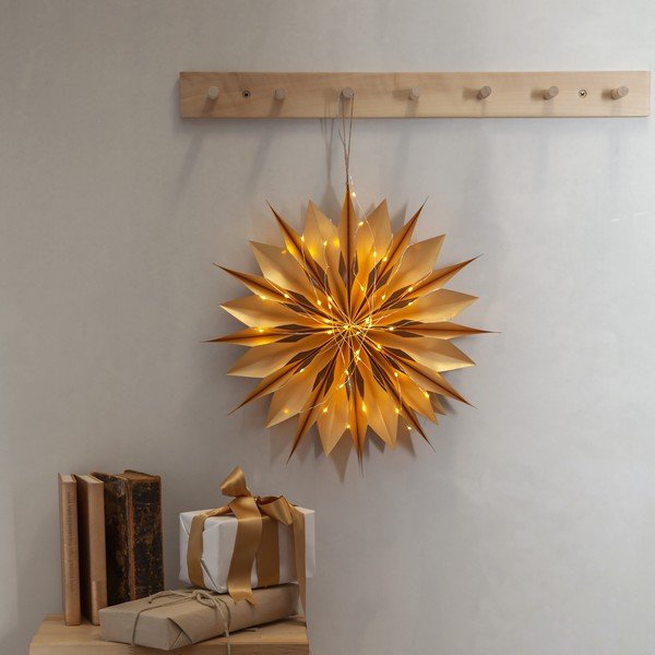 Aranyszínű fénydekoráció karácsonyi mintával Flinga – Star Trading-image-1