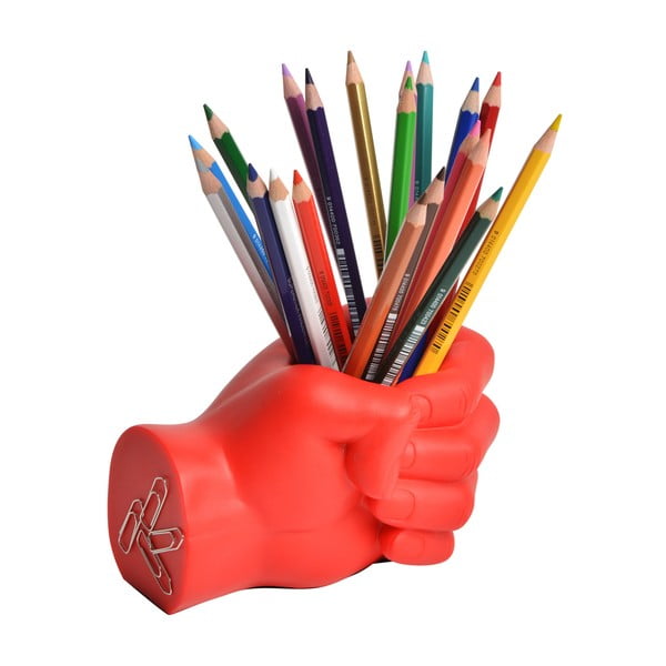 Piros, ököl formájú ceruzatartó - Le Studio