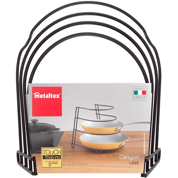Canyon Lava fekete serpenyőtartó - Metaltex-image-3