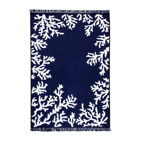 Coral kék-fehér kétoldalas szőnyeg, 80 x 150 cm